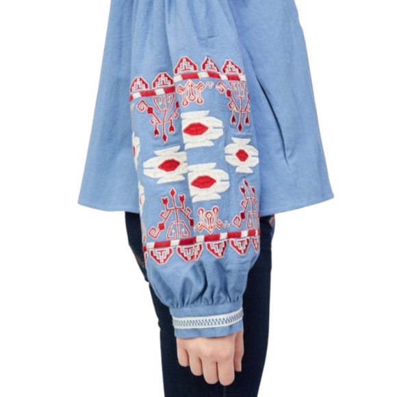 RD & koko Embroidered Swing Jacket - XL - Blue/Red/ White - Pre-Owned - Picture 4 of 11